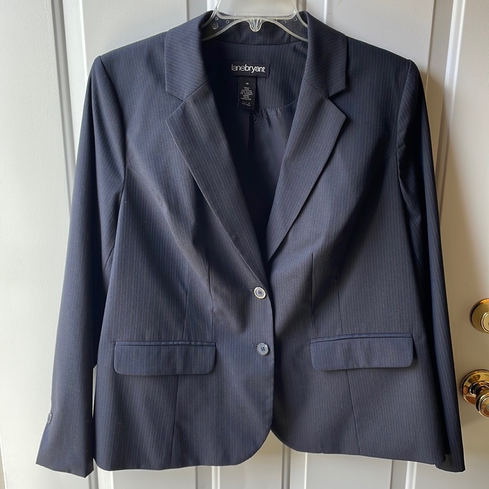 Lane Bryant Navy pinstripe blazer size 18